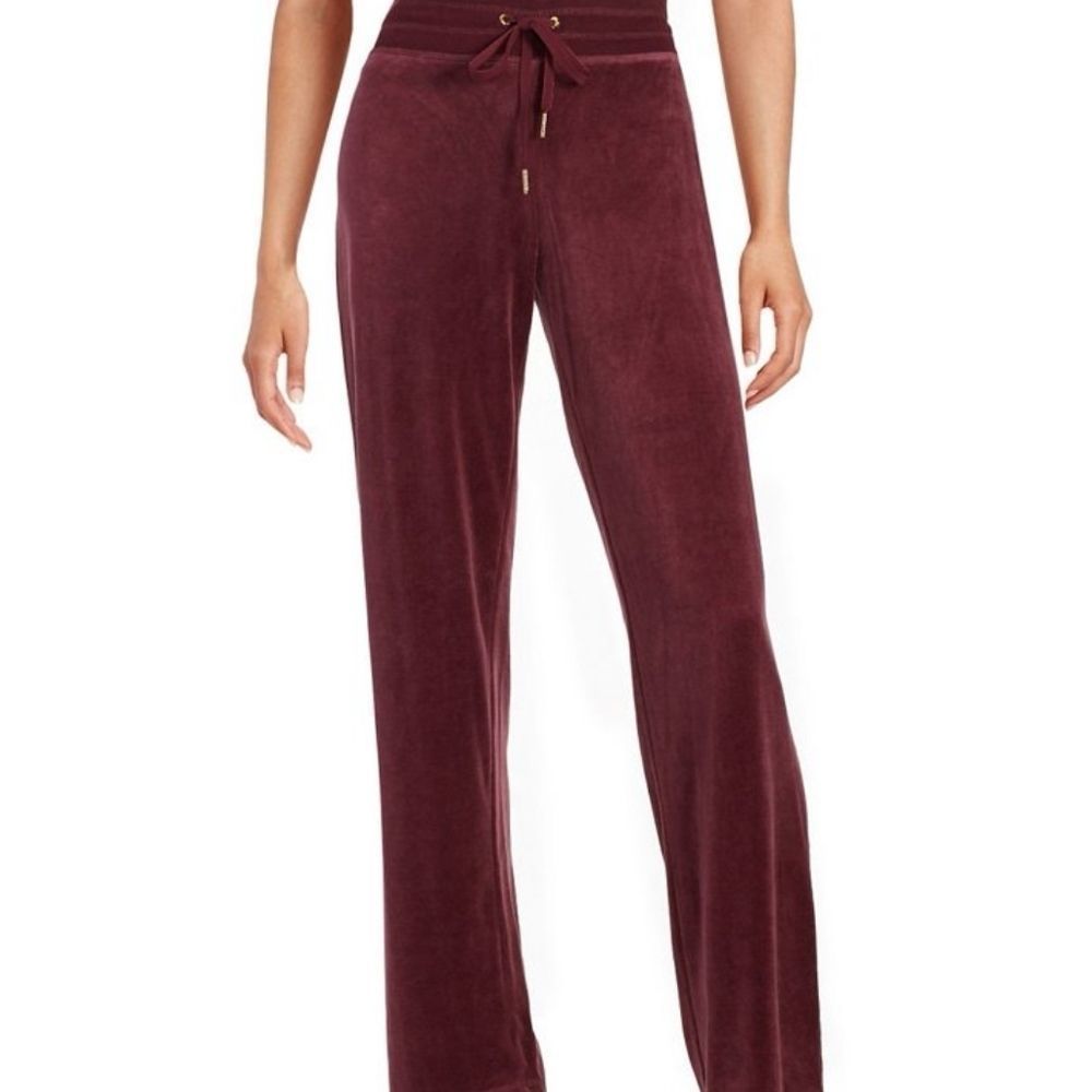 Calvin Klein Plum Velour Draw String Comfy Pants 3x
